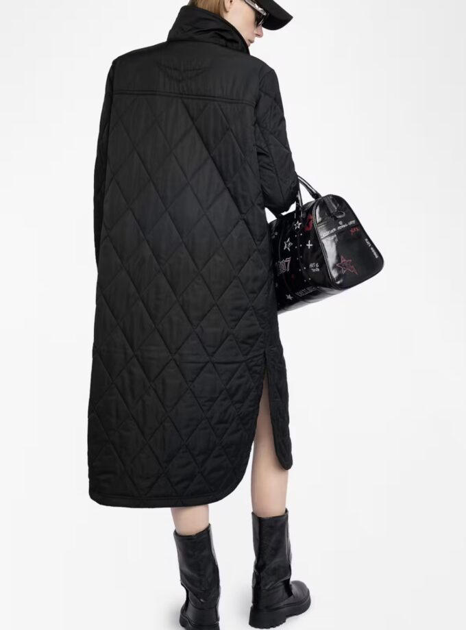 Parka larga lisa acolchada, multi bolsillos y cierre abotonado. ZADIG ET VOLTAIRE