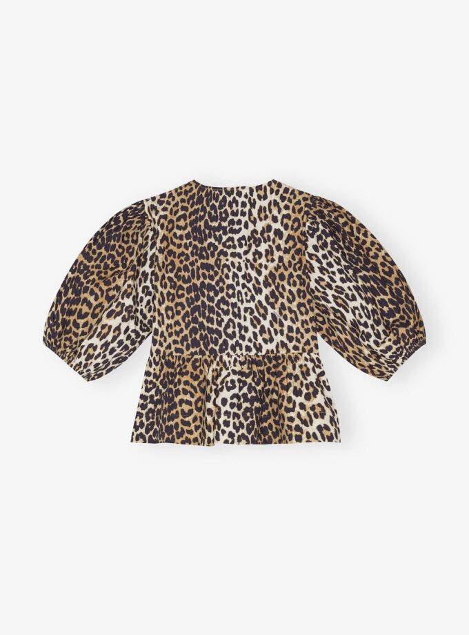 BLUSA COLOR MARRON GANNI