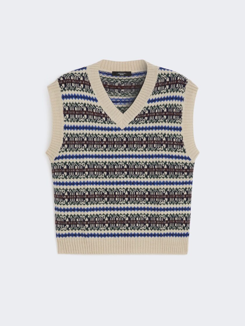 Chaleco de tejido jacquard de alpaca y lana WEEKEND MAX MARA