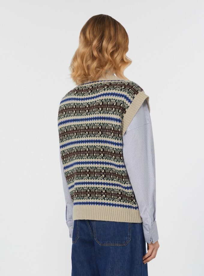 Chaleco de tejido jacquard de alpaca y lana WEEKEND MAX MARA