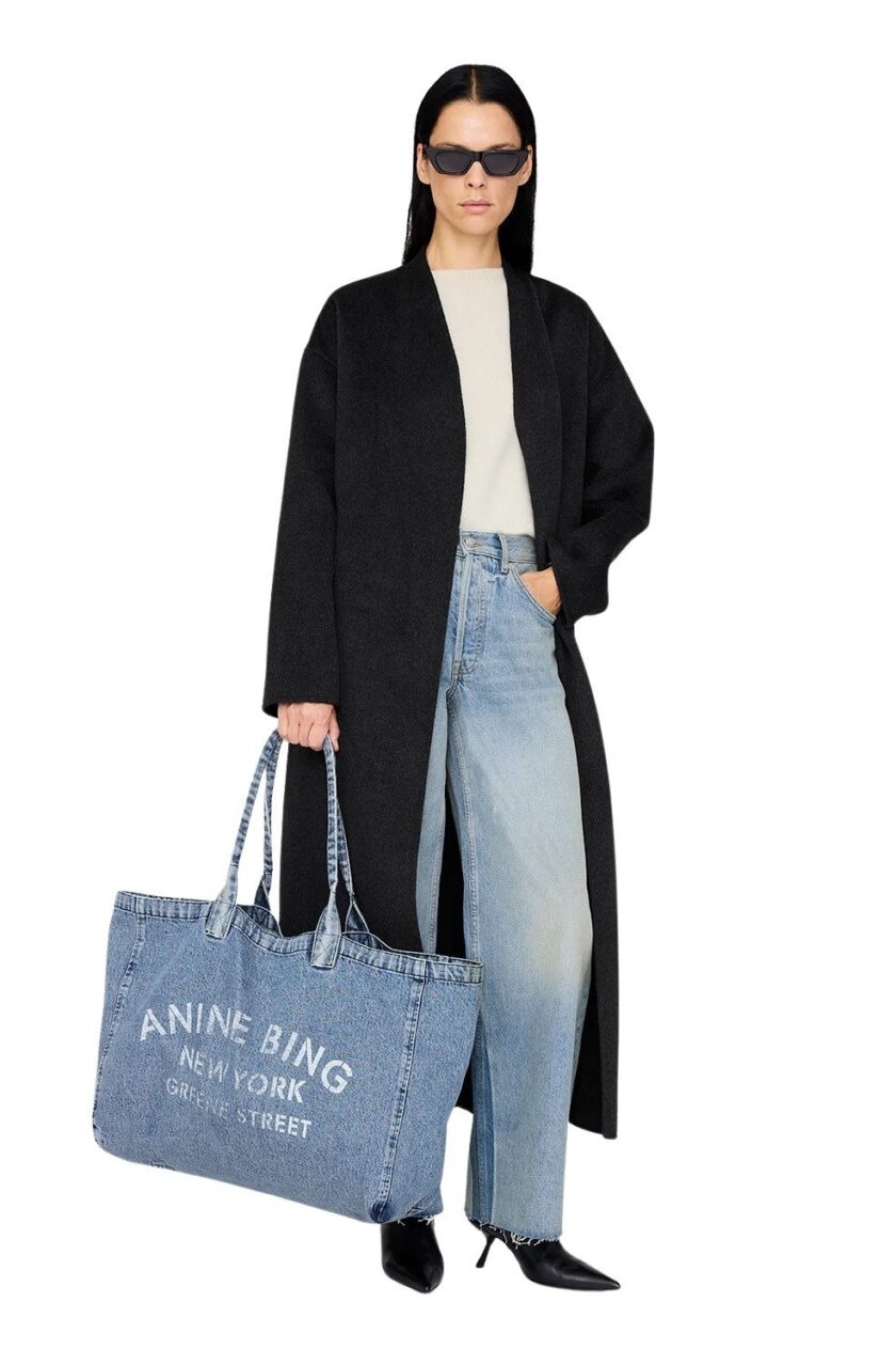Bolsa Leo Denim Tote ANINE BING - Imagen 2