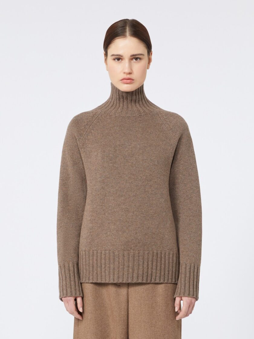 Jersey de cuello alto de hilado de lana y cachemira MAX MARA - Imagen 2