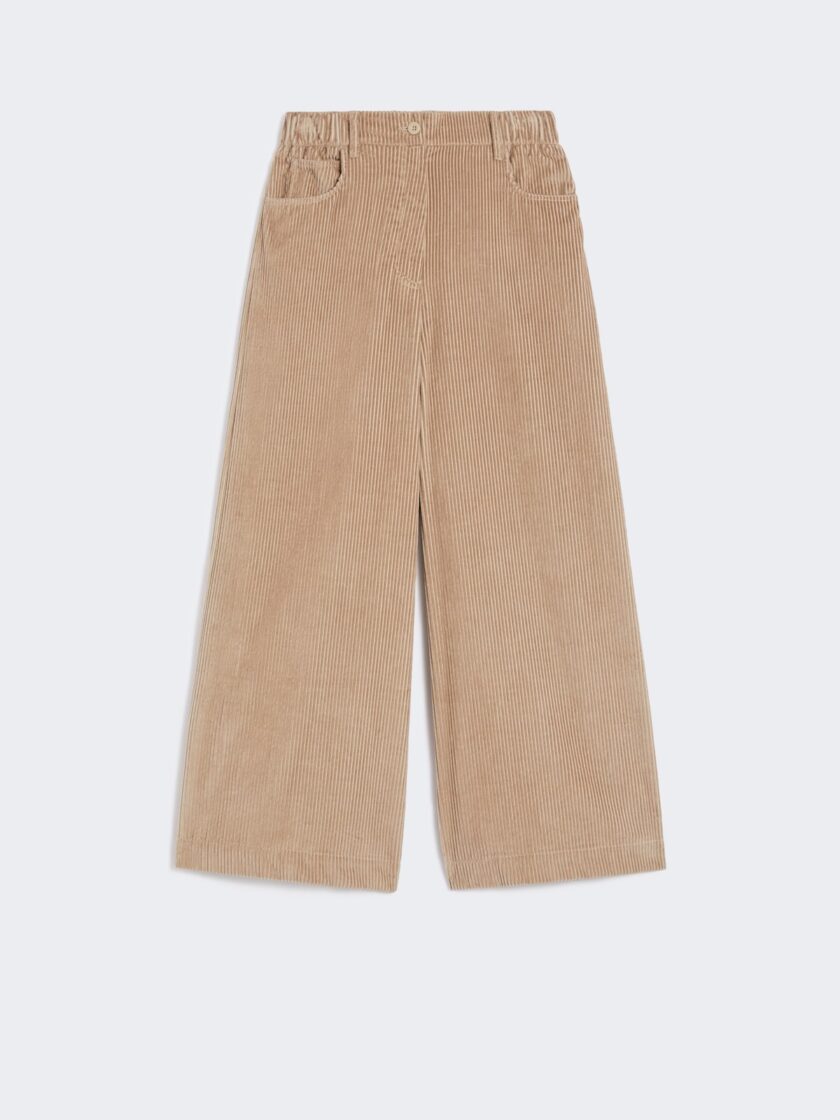 Pantalón cropped de terciopelo de algodón WEEKEND MAX MARA