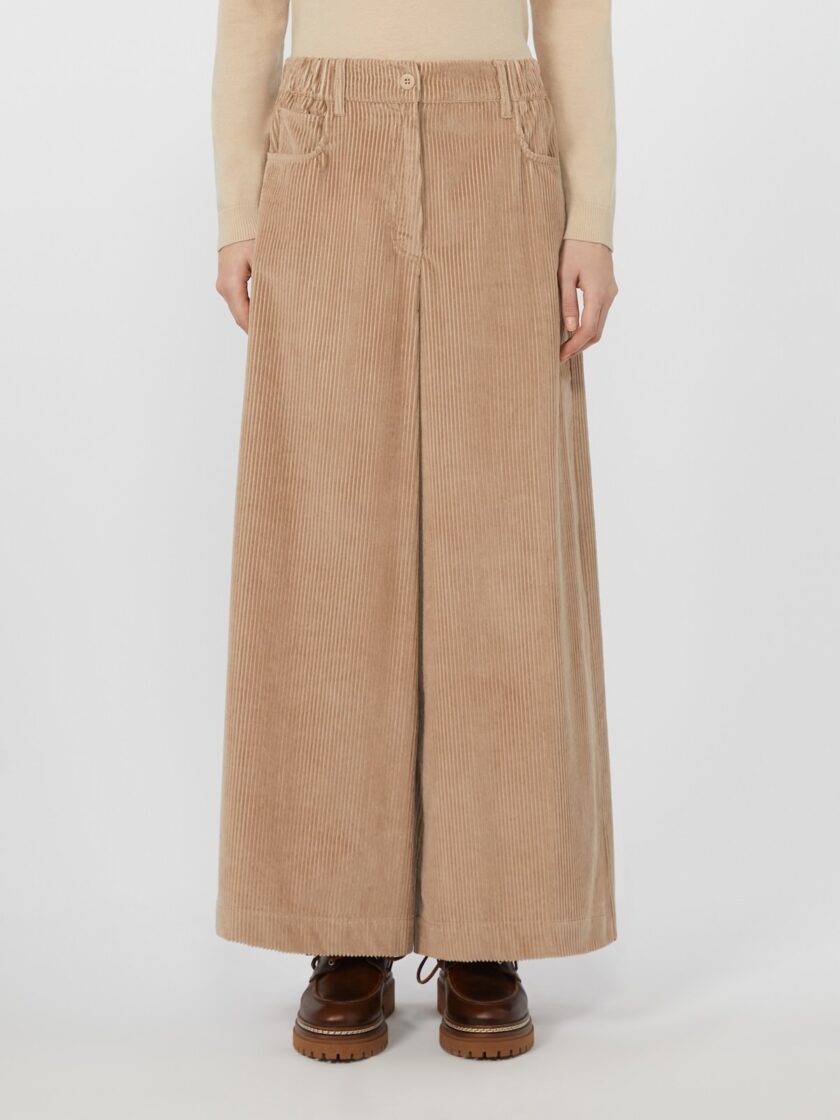 Pantalón cropped de terciopelo de algodón WEEKEND MAX MARA - Imagen 2