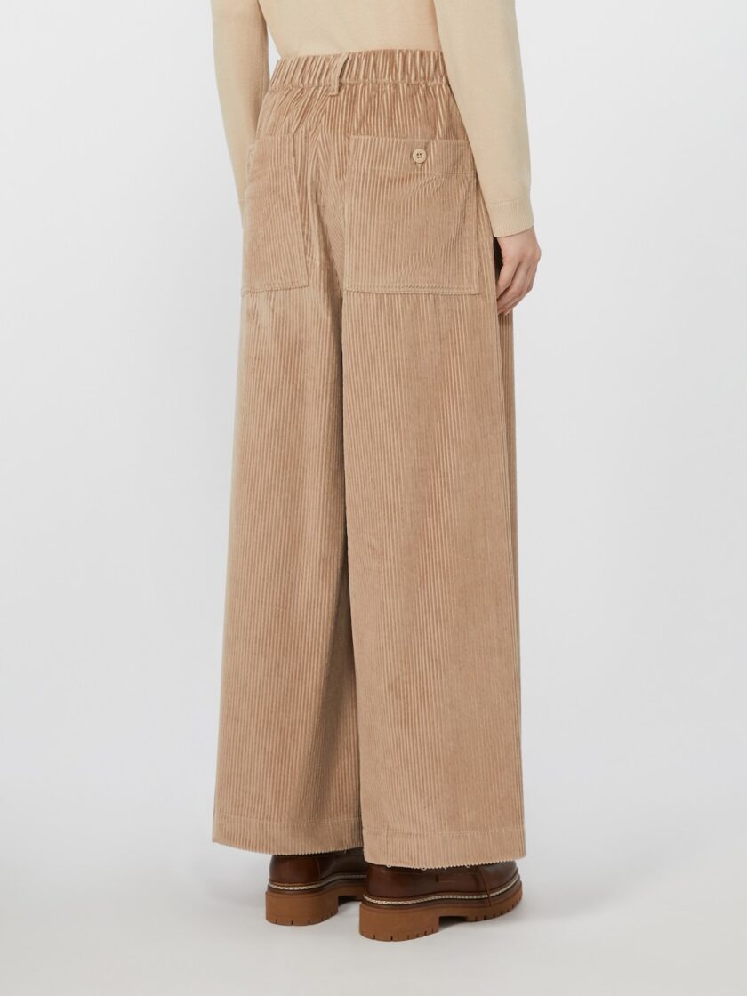 Pantalón cropped de terciopelo de algodón WEEKEND MAX MARA - Imagen 3