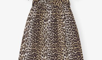 VESTIDO  COLOR ESTAMPADO LEOPARDO GANNI