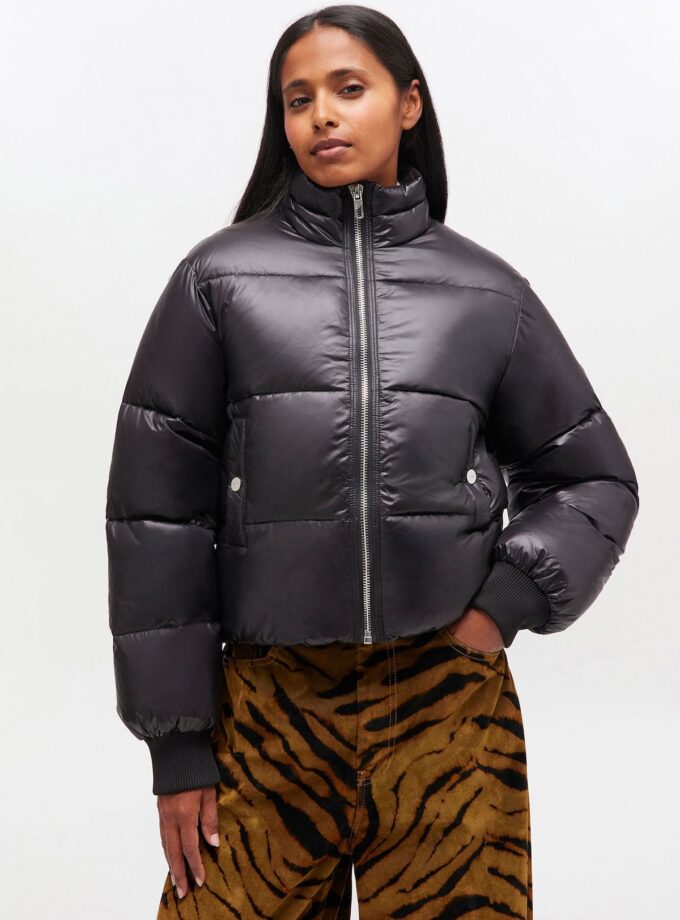 Chaqueta acolchada corta negro GANNI