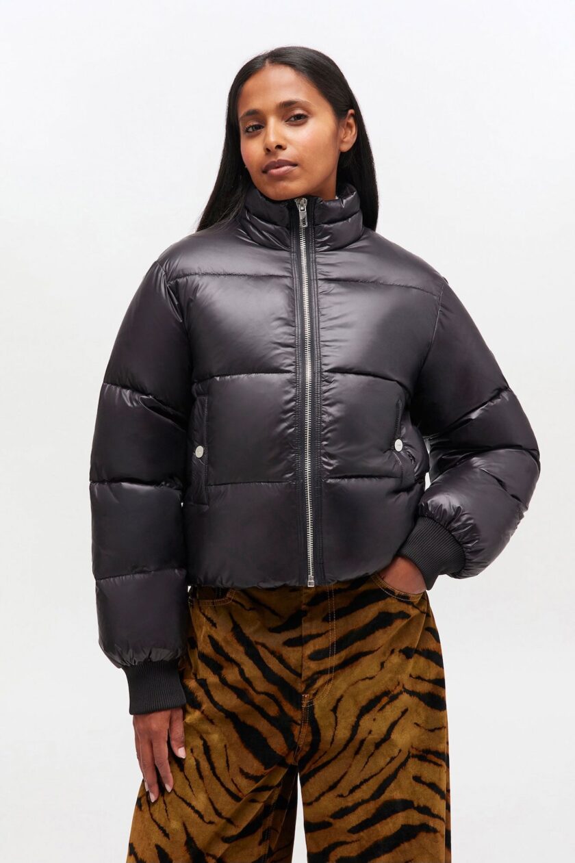 Chaqueta acolchada corta negro GANNI - Imagen 2