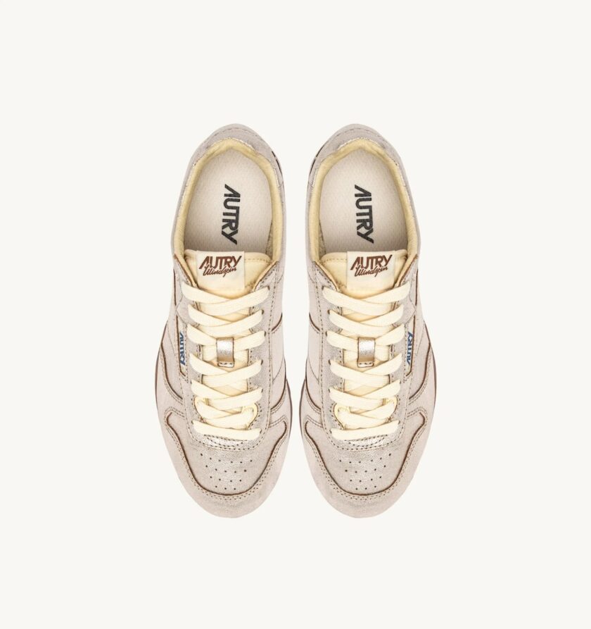 Zapatillas Windspin de piel laminada platino Autry - Imagen 3