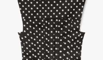 Polka-Dot Satin Corset Top GANNI