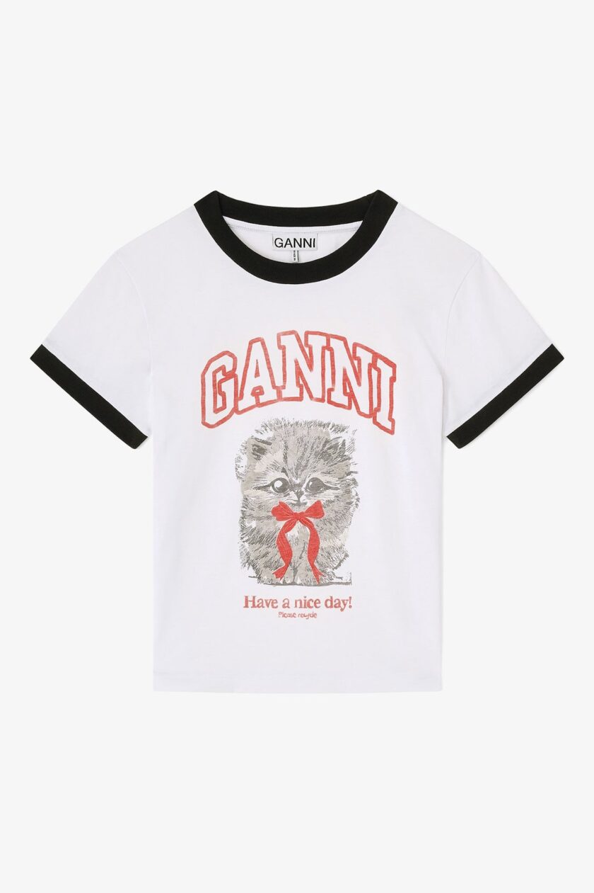 CAMISETA COLOR blanco GANNI - Imagen 2