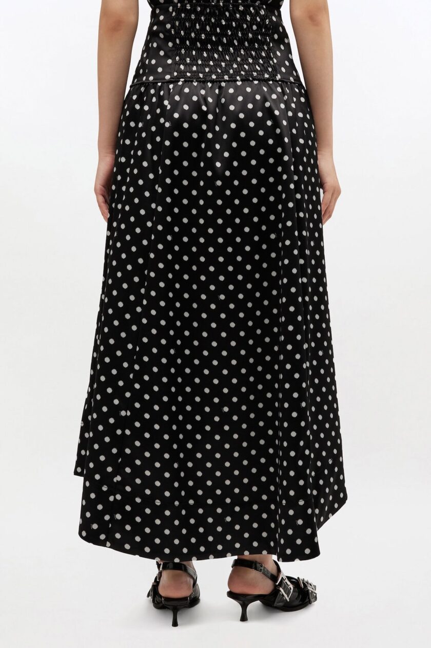 Polka-Dot Satin Corset Skirt GANNI - Imagen 2