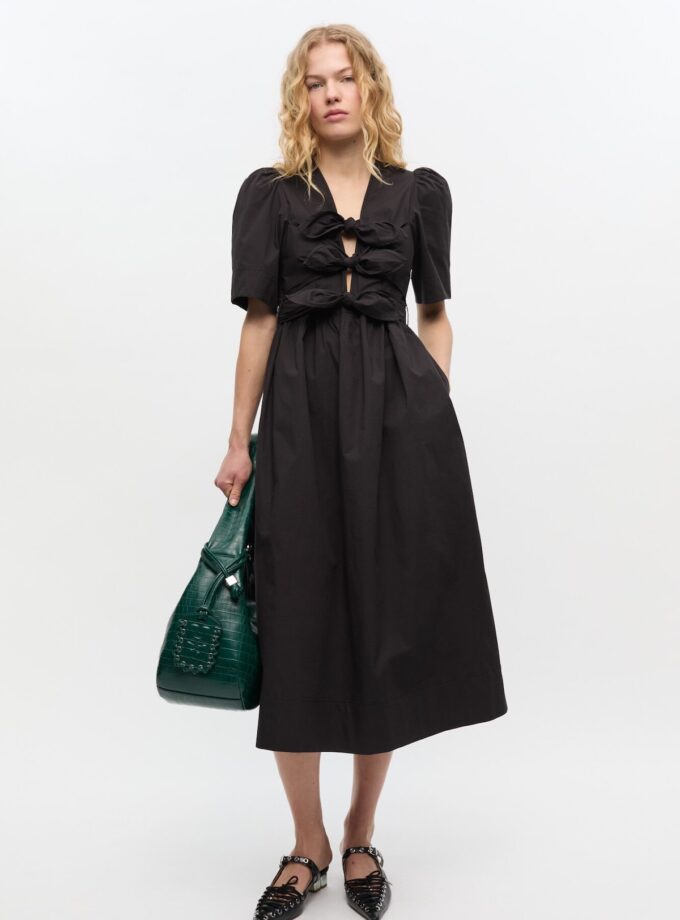 VESTIDO COLOR NEGRO GANNI