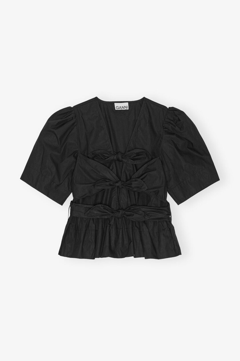 BLUSA COLOR NEGRO GANNI