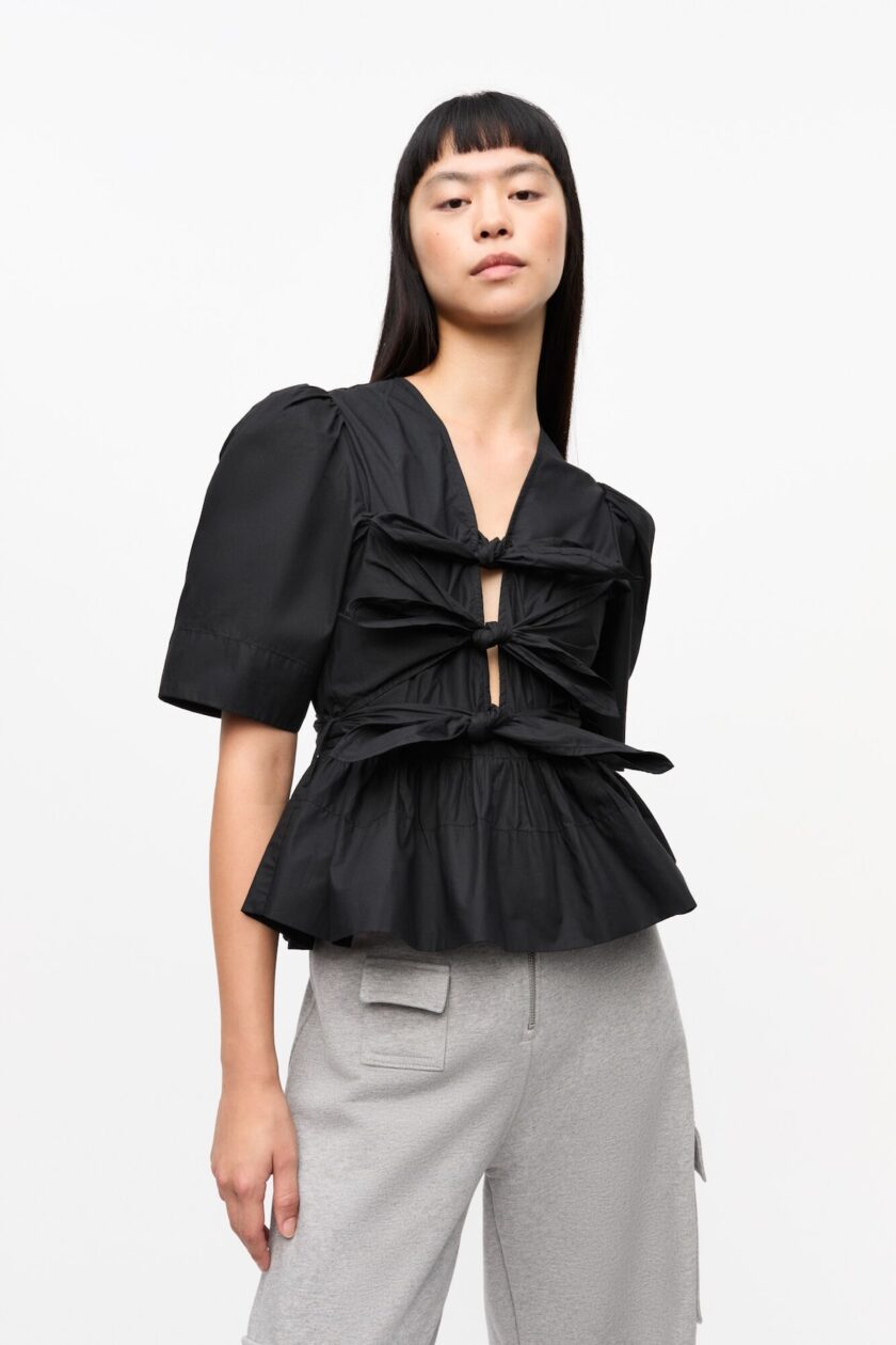 BLUSA COLOR NEGRO GANNI - Imagen 2