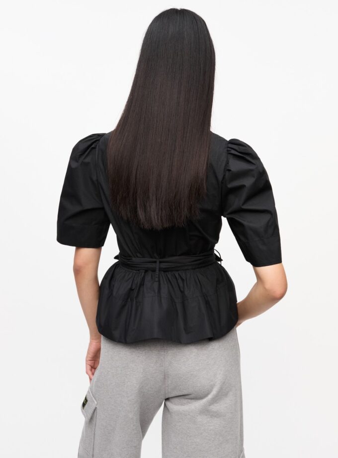 BLUSA COLOR NEGRO GANNI