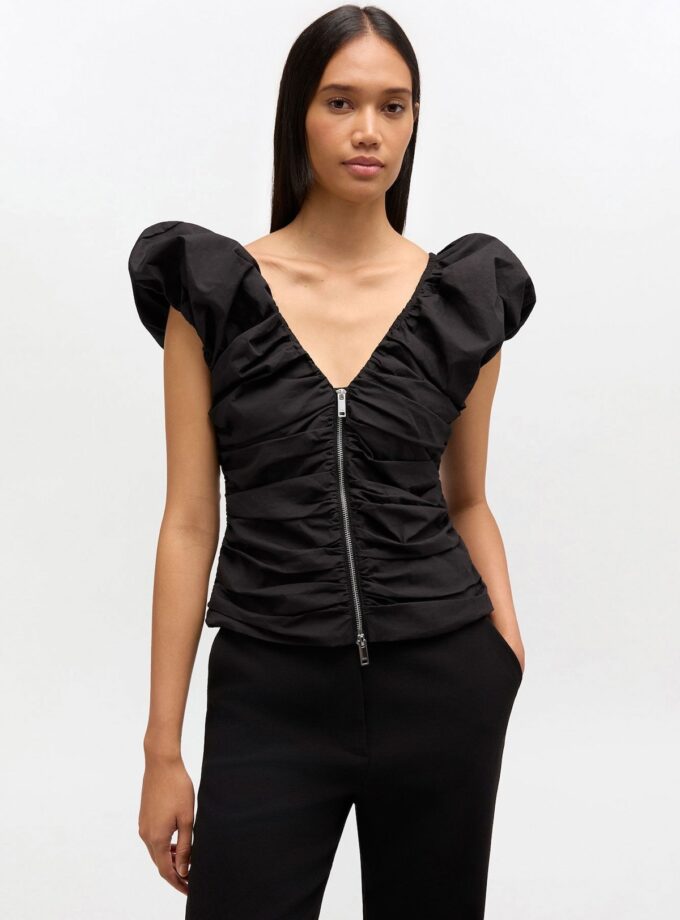 TOP COLOR NEGRO GANNI