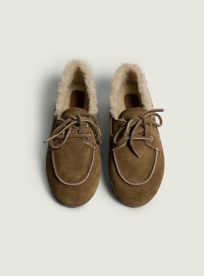 Mocasín náutico cepillado - Piel | Bronceado desierto PS