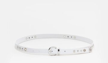 Cinturón de cuero con remaches CLOSED