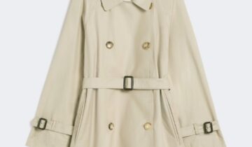 Max Mara The Cube
Gabardina cropped de sarga impermeable – Arena