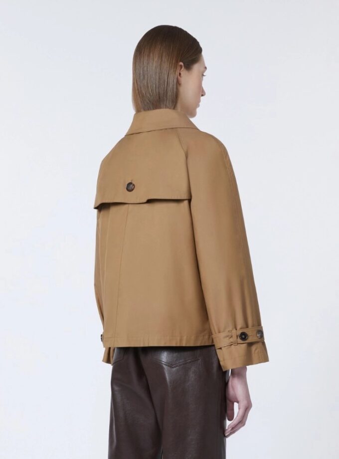 Max Mara The Cube
Gabardina corta de sarga impermeable - Marron