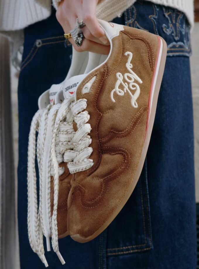 Sneakers bajas de piel con corte western. ZADIG ET VOLTAIRE