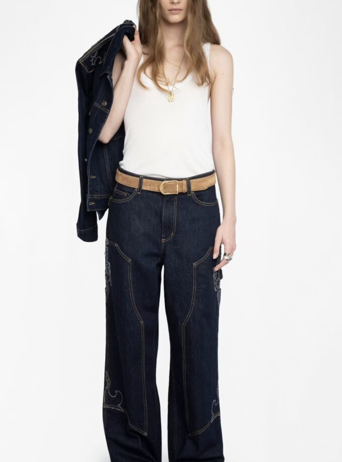 PANTALON COLOR AZUL ZADIG ET VOLTAIRE