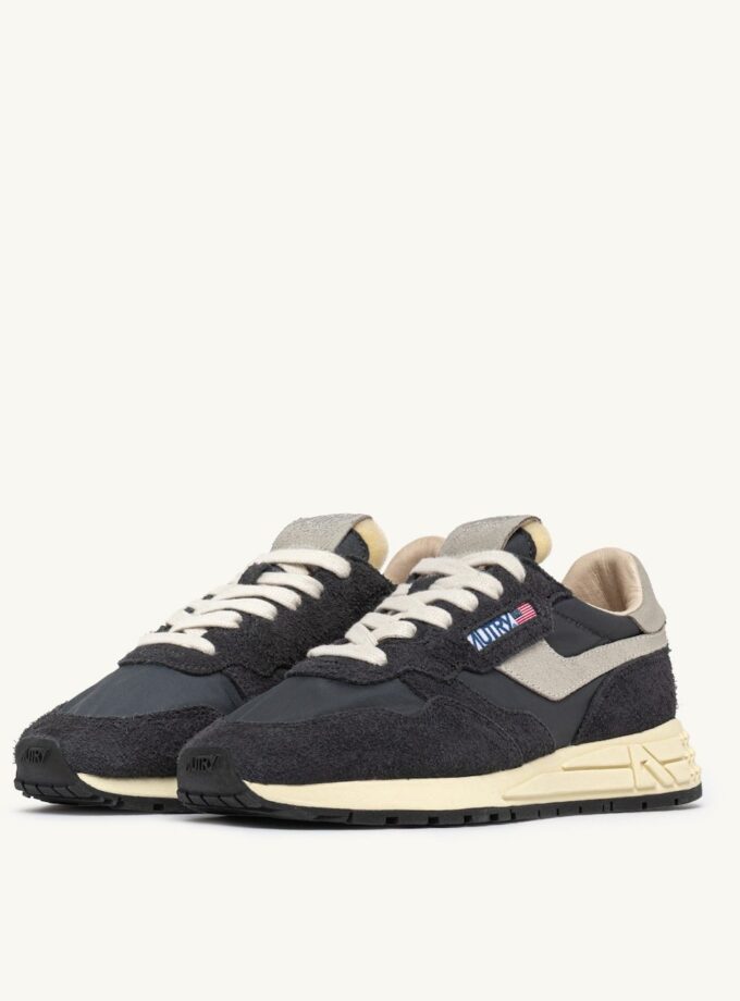 ZAPATILLAS REELWIND LOW EN NYLON Y ANTE NEGRO Autry