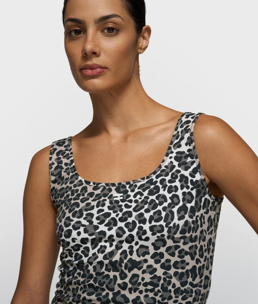 slimfit tanktop leopard 10DAYS - Imagen 2