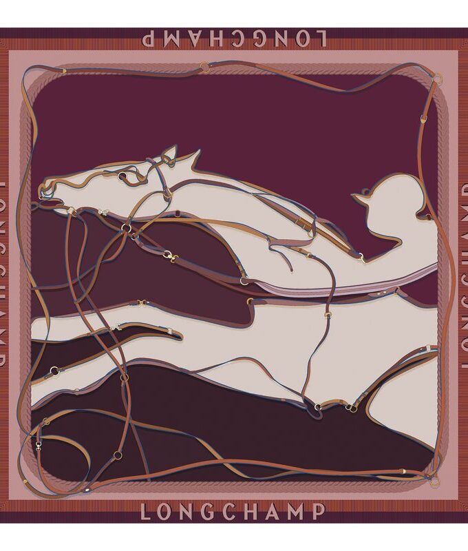 PAÑUELO COLOR granate LONGCHAMP