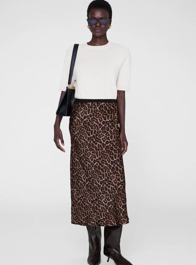 Printed Bar Silk Skirt ANINE BING