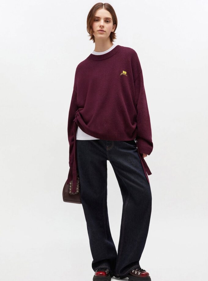 Jersey cde mezcla de lana burdeos GANNI