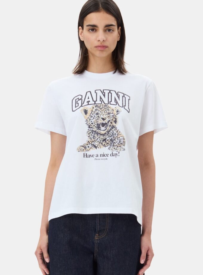 CAMISETA COLOR BLANCO GANNI