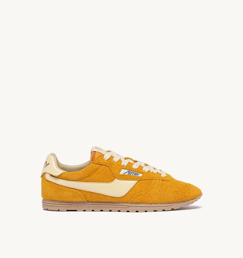ZAPATILLAS WINDSPIN DE ANTE Y PIEL MINERAL YELLOW Y RUTABAGA Autry