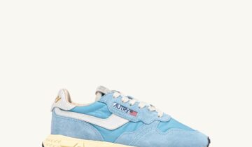 ZAPATILLAS REELWIND LOW DE NAILON Y ANTE BLANCO Y FORGET ME NOT Autry