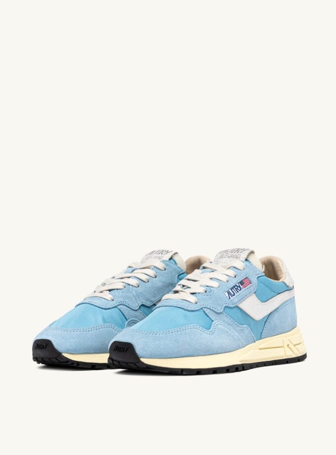 ZAPATILLAS REELWIND LOW DE NAILON Y ANTE BLANCO Y FORGET ME NOT Autry