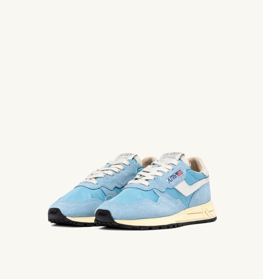 ZAPATILLAS REELWIND LOW DE NAILON Y ANTE BLANCO Y FORGET ME NOT Autry - Imagen 2