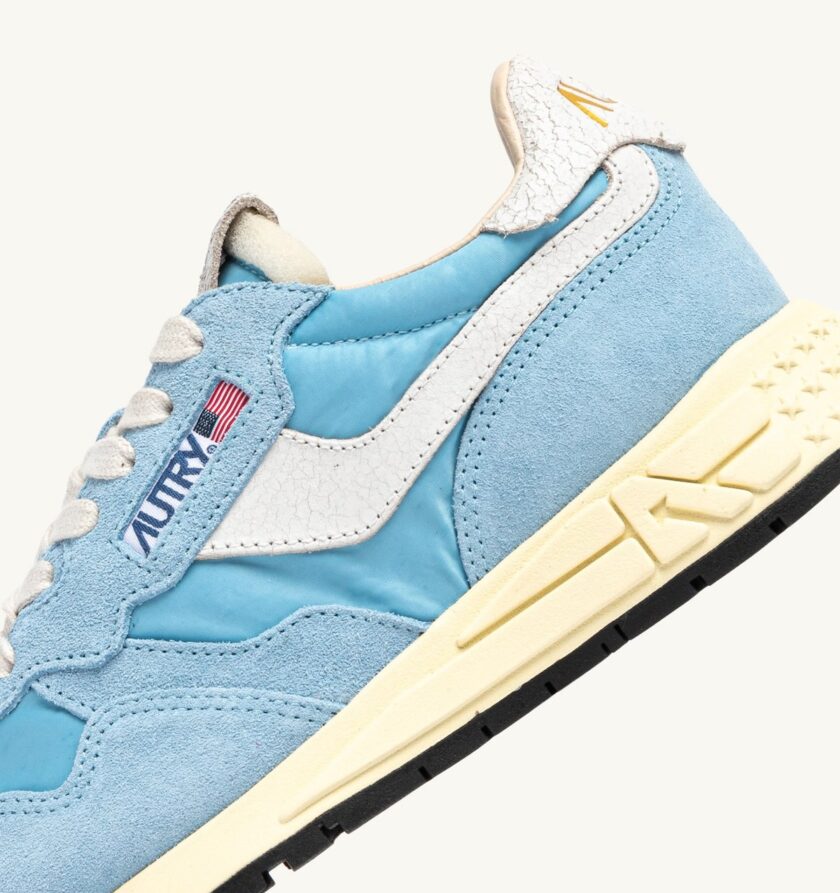 ZAPATILLAS REELWIND LOW DE NAILON Y ANTE BLANCO Y FORGET ME NOT Autry - Imagen 3