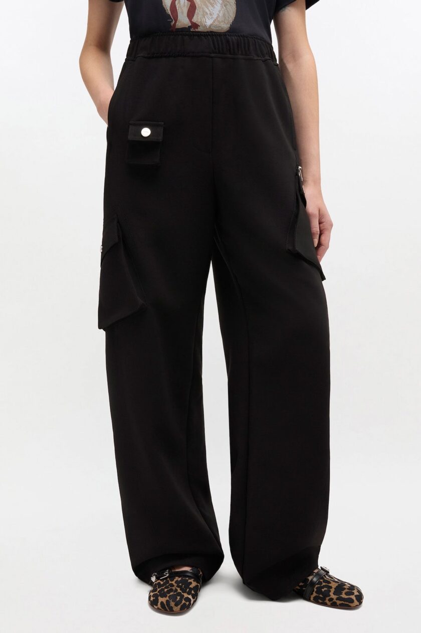 PANTALON COLOR NEGRO GANNI - Imagen 2
