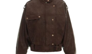 Chaqueta de motociclista de piel sintética en color pasa URBANCODE