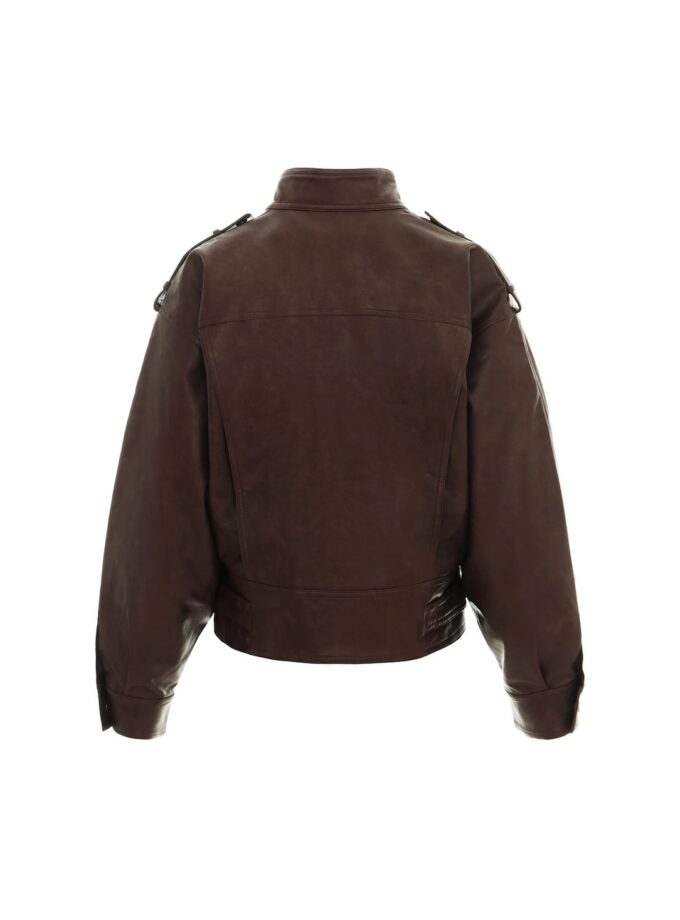 Chaqueta de motociclista de piel sintética en color pasa URBANCODE