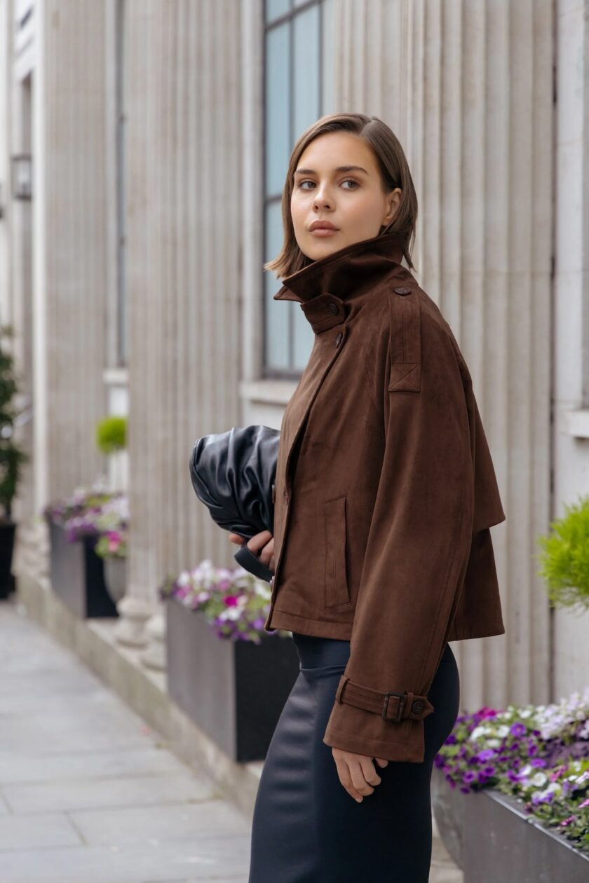 CAZADORA COLOR MARRON URBANCODE - Imagen 2