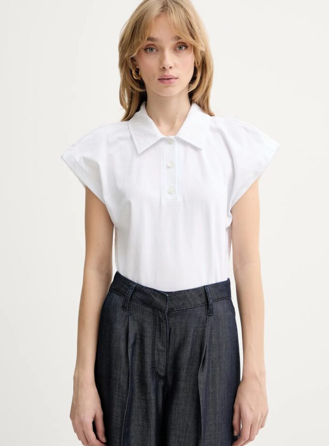 BLUSA COLOR BLANCO MSGM