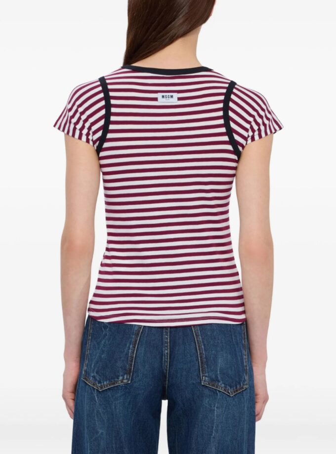 CAMISETA COLOR BURDEOS MSGM