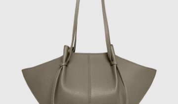 MOCHI – TAUPE PEBBLE GRAINED LEATHER yuzefi