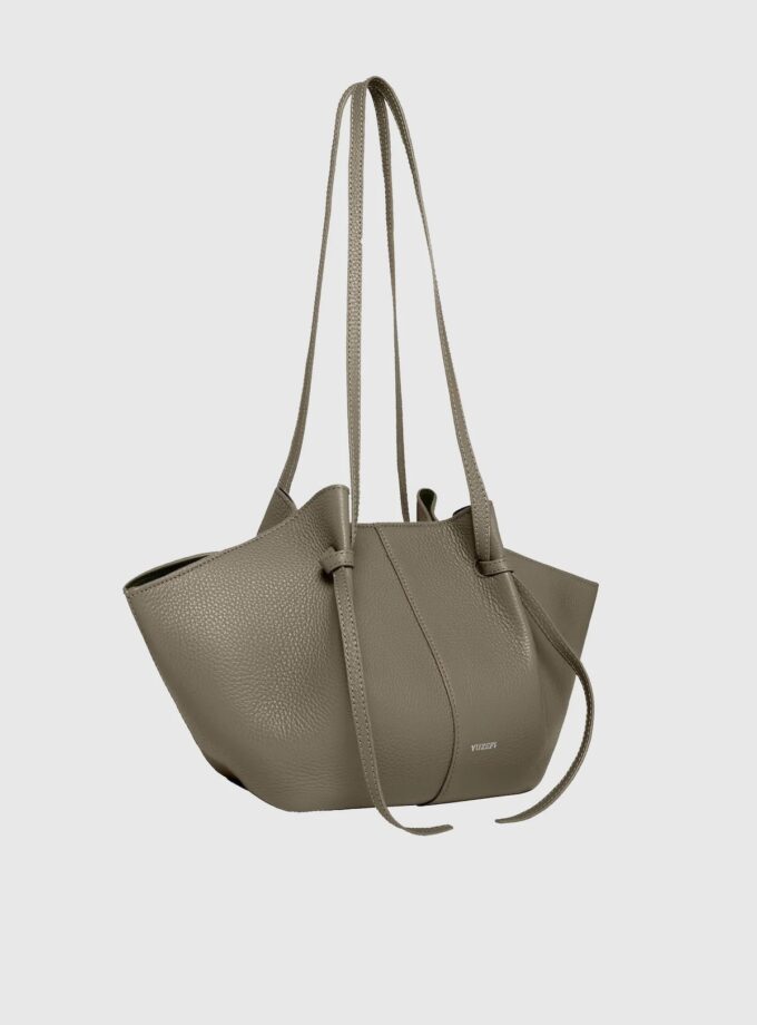 MOCHI - TAUPE PEBBLE GRAINED LEATHER yuzefi