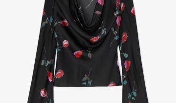 BLUSA DE SATÉN ESTAMPADA GANNI