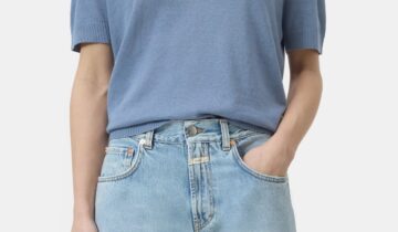 Top de punto confeccionado en una mezcla de lino. CLOSED