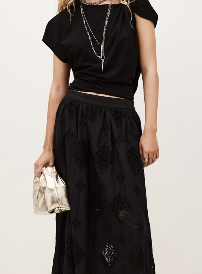 FALDA COLOR NEGRO BA&SH