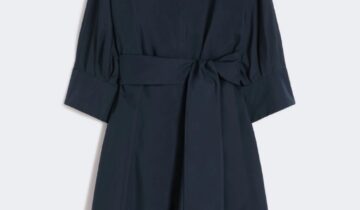 Vestido camisero de algodón – Azul noche MAX MARA